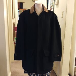 Men's Black Jacket with Brown Collar Mckenzie Tribe